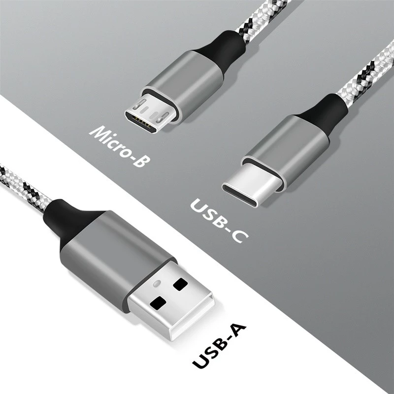 Cabo USB LogiLink CU0202 USB 2.0 1,2 m USB A USB C/Micro-USB A cinzento