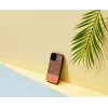 Capa para telemóvel man and wood para iPhone 12 mini – padrão xadrez castanho com contorno preto