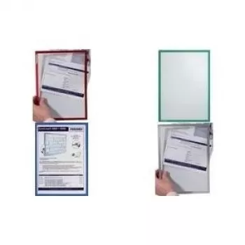 Bolsa magnética FRANKEN FRAME IT X-tra!Line, DIN A4, cinzento Porta-documentos, transparente, magnético, película rígida 0,32 mm - 1 unidade
