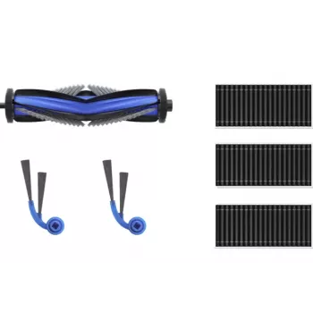 Kit de serviço Ecovacs DKT060214 para a família DEEBOT T80 — 1 escova principal anti-emaranhamento, 2 escovas laterais anti-emaranhamento, 3 filtros antibacterianos