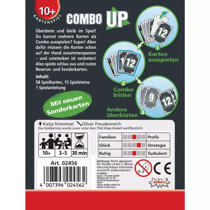 Combo Up, jogo de cartas