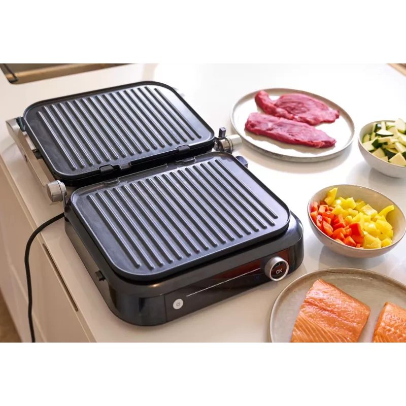 Grelhador de contacto SEVINI Pro, KG 2395 (prateado/preto, 1.800 Watt)