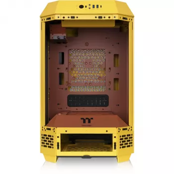 Caixa Mini Tower THERMALTAKE The Tower 250 Butter Caramel — microATX/Mini-ITX, suporte ATX, caixa compacta