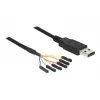 Cabo USB DeLOCK 1,8 m USB2.0-A/TTL 6 pinos Preto