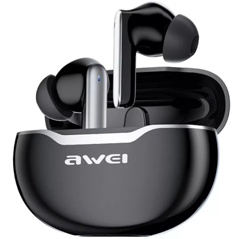 Auscultadores Awei Bluetooth 5.3 T50 TWS estojo de carregamento /preto