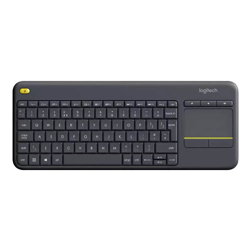 Logitech Wireless Touch Keyboard K400 Plus Mini QWERTZ preto