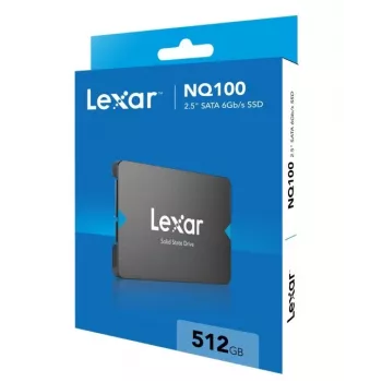 SSD 2,5 polegadas Lexar NQ100 512 GB SATA III, 550 MB/s leitura, 6 Gbit/s transferência