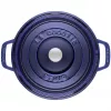 Cocotte em ferro fundido Staub 26 cm redonda, azul-escuro