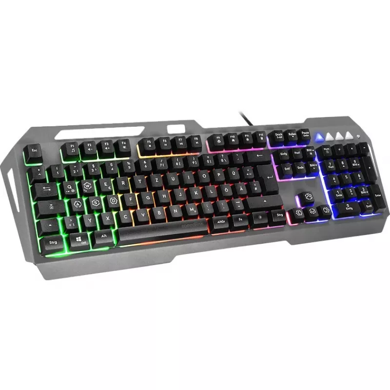 Teclado gaming Speedlink LUNERA. Metal Rainbow. Preto retail