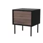 Mesa de cabeceira, 2 unid. CORTINA 45x40x51 preto/nogueira