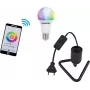 Lâmpada LED EUROLITE E27 RGB WW CW WiFi, base triangular, preta