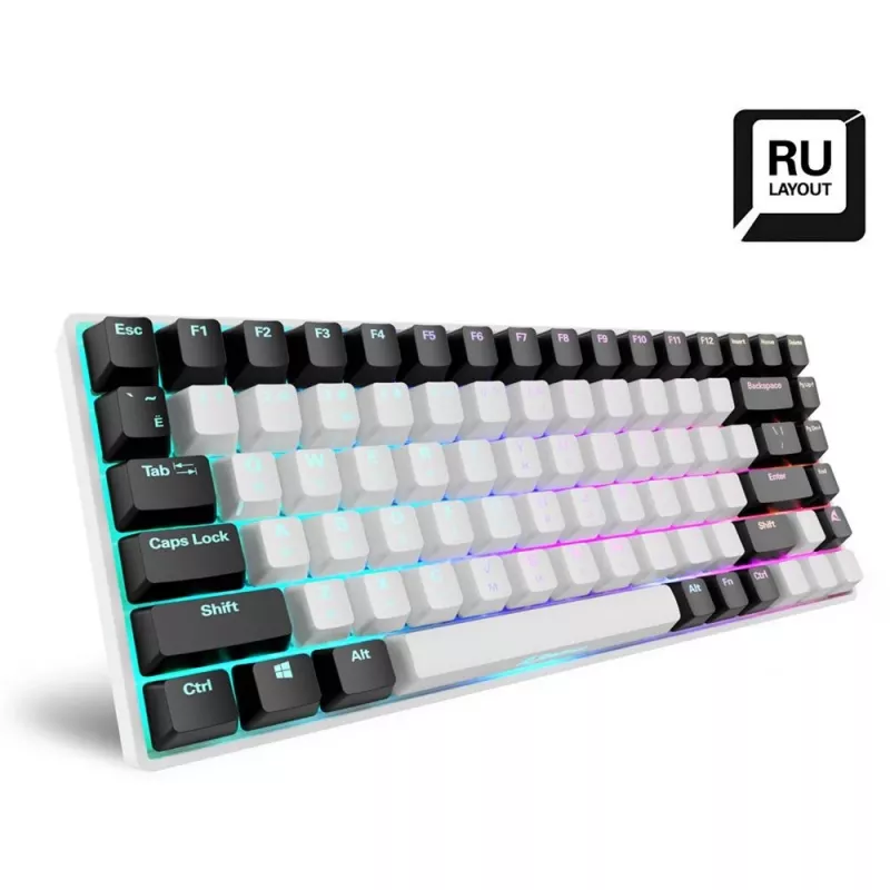 Sharkoon SKILLER SGK50 S3 Teclado Gaming USB QWERTY russo branco