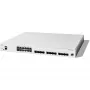 Cisco Catalyst C1300-24XTS switch gerido L2/L3, 24 portas (12x 10GE RJ-45 + 12x 10GE SFP+), 480 Gbit/s, consola RJ-45/USB-C, tabela MAC de 16.000, montagem em rack
