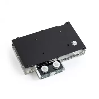 Bloco de água BitsPower Classic VGA BP-VG3070FE — 125×171,4×28,4 mm, RGB 3 pinos, preto/prateado/transparente