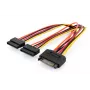 Assmann Cabo adaptador SATA Y 15-pin SATA para 2x 15-pin SATA ST/BU/BU 0,3m Cabo adaptador SATA Y, 0,3m - 15-pin SATA para 2x 15-pin SATA, ST/BU/BU - Siche