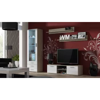 Suporte de TV Cama SOHO 140 carvalho Sonoma/branco brilhante