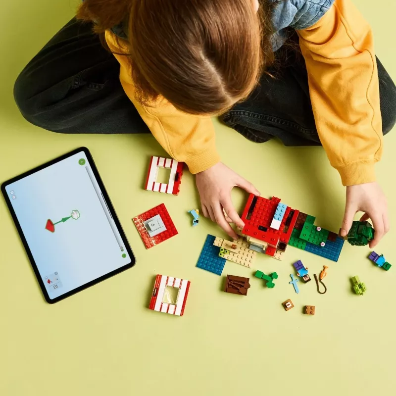 LEGO Minecraft conjunto 21275 casa na selva TNT brinquedo de construção, 287 peças, 2 minifiguras, a partir de 8 anos