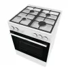 Fogão a gás independente Gorenje GG6A10WFFM, branco, placa de 4 bicos, forno a gás de 72 L, botões frontais