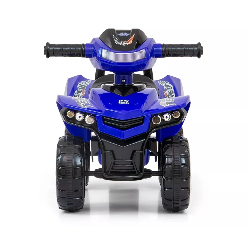 Veículo deslizante Milly Mally Ride-on Monster Navy — veículo deslizante com assento para criança, altura de assento baixa