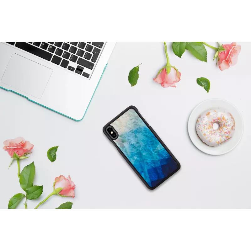 Capa para telemóvel iKins para iPhone XS Max — lago azul acabamento preto