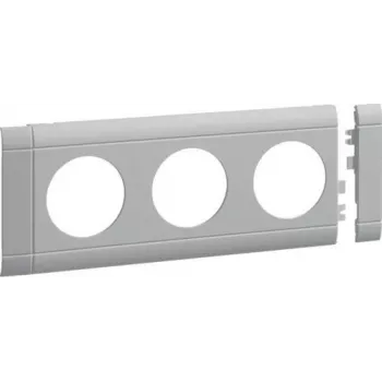 HAGER GB080307035 placa de cobertura tomada tripla sem halogéneos OT 80 cinzento claro (GB080307035)