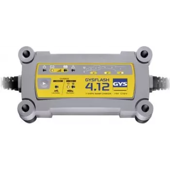 Carregador de bateria GYS GYSFLASH 4.12 12V 0,8–4,0A, 4 A máx, carregamento e manutenção para baterias de 12V