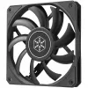 Ventoinha de caixa SILVERSTONE SST-AS120B 120mm preta transparente, 3-Pin