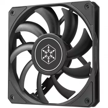 Ventoinha de caixa SILVERSTONE SST-AS120B 120mm preta transparente, 3-Pin
