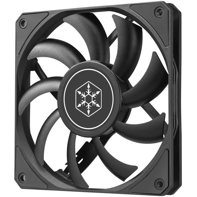 Ventoinha de caixa SILVERSTONE SST-AS120B 120mm preta transparente, 3-Pin