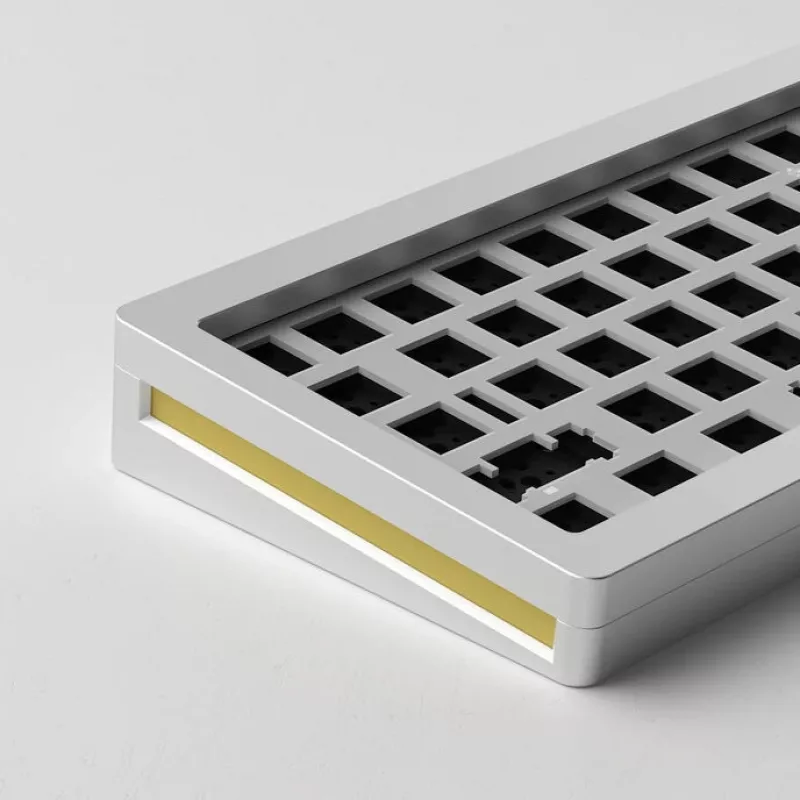 Caixa para teclado gaming AKKO MonsGeek M7 VIA Barebone Kit prateada — caixa barebone para teclados mecânicos, compatível com firmware VIA