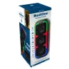 Altifalante estéreo portátil SQUEAK SQ1009 – Bluetooth 5.3, 45 W RMS, 10 h de autonomia, FM, USB, AUX, LED, 1800 mAh, preto