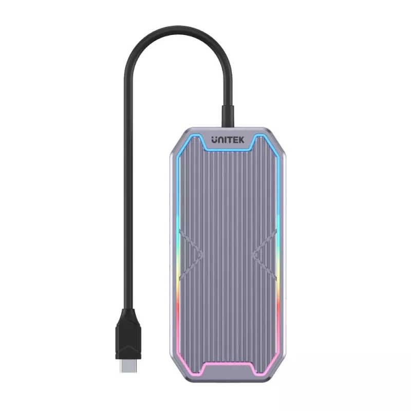 Unitek uHUB S7+ D1029A hub USB-C, USB 3.2 Gen 2 10 Gbps, HDMI 2.0, Gigabit RJ45, áudio de 3,5 mm, 100 W, cinzento