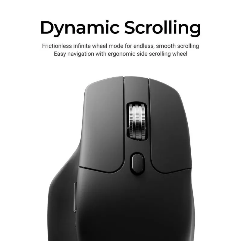 Rato Keychron M6 destro universal — ótico, RF sem fios + Bluetooth + USB-C, 30000 DPI, preto