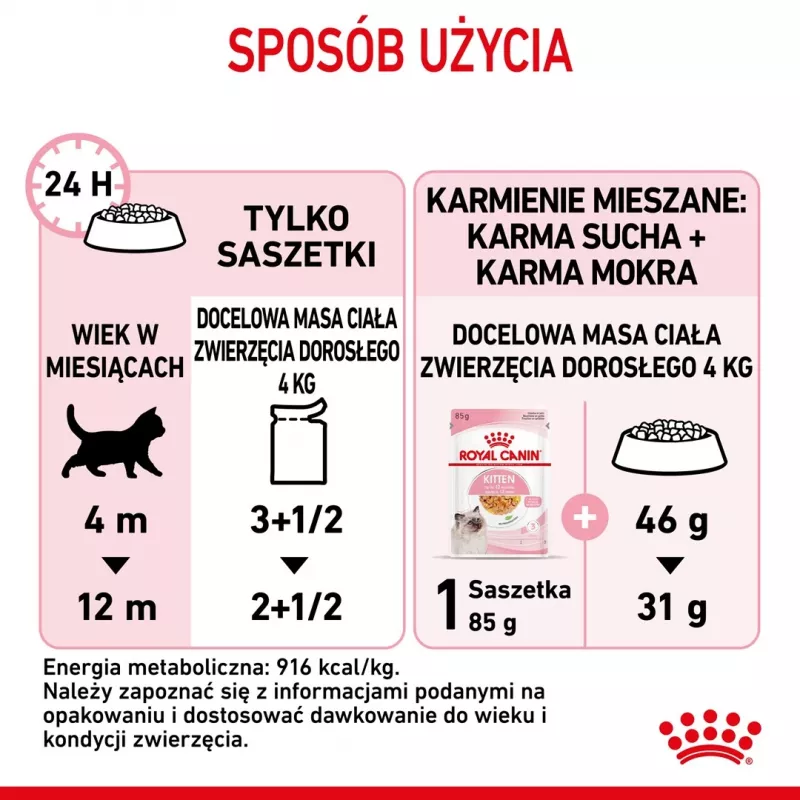 Royal Canin Feline Health Nutrition Kitten Instinctive em geleia ração húmida para gatinhos, 12 x 85 g