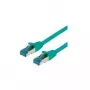 VALUE - Cabo de rede - RJ-45 (macho) para RJ-45 (macho) - 1,5 m - SFTP, PiMF - CAT 6a - sem halogéneos, moldado, Snagless, condutor flexível - verde (21.99.1993)
