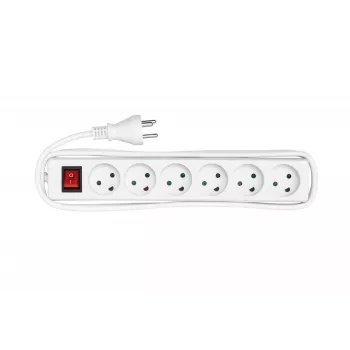 Extensão elétrica Microconnect MC-GRU0630DK 3 m 6 tomadas interior branco