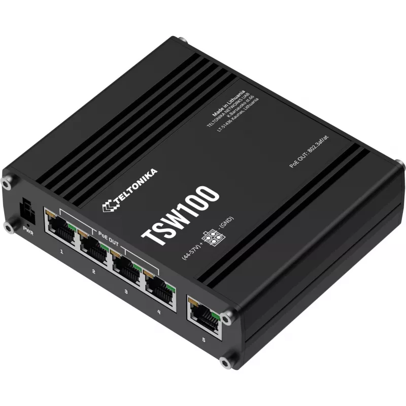 Switch PoE industrial não gerido Teltonika TSW100