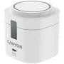 Estação de carregamento sem fios 4-em-1 Canyon, máx. 30 W, tamanho: 70x70x70,3 mm, peso: 414 g, com fonte de alimentação de 65 W e cabo de 1 m, branco