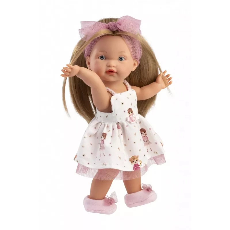 Boneca Llorens Valeria 28 cm – características realistas, corpo macio, cabeça e membros de vinil
