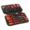 Conjunto de chave de fendas com catraca Wiha 43025 1/4 polegadas, 21 peças, chaves de caixa e acessórios