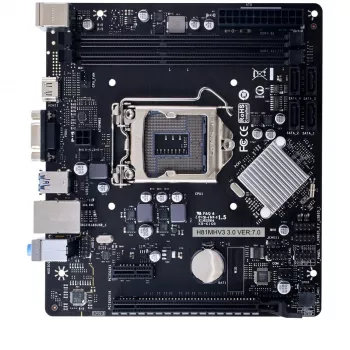 Motherboard BIOSTAR H81MHV3 3.0 — Micro ATX, LGA 1150, Intel H81, 2x DDR3 DIMM (máx. 16 GB), SATA II/III, Gigabit LAN, HDMI, VGA