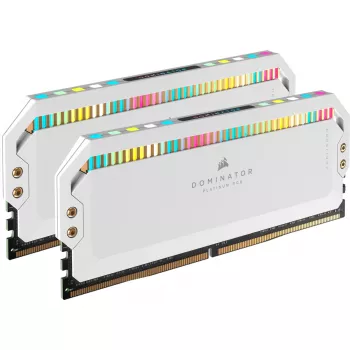 DIMM 64 GB DDR5-5200 2x 32 GB kit duplo branco Dominator Platinum RGB INTEL XMP