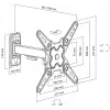 Suporte de parede LCD SBOX LCD-221-2 para ecrãs de 13–43 polegadas, até 20 kg, VESA 200x200