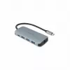 Dicota USB-C 8-in-1 Multi Hub 4K PD 100W prateado