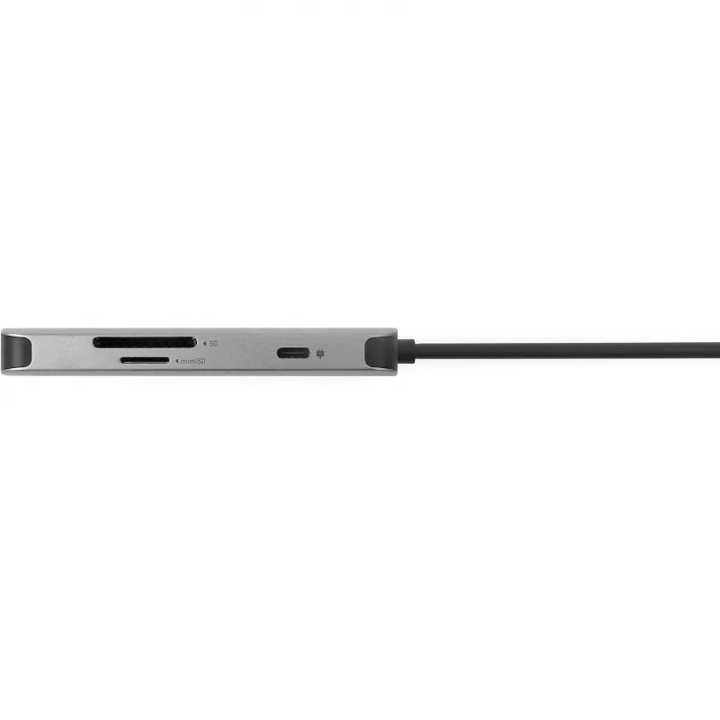 Dongle USB-C 7 em 1 Acer — USB 3.2 Gen 1 Type-C, 3x USB-A, HDMI, SD/MicroSD, 100W PD, prateado