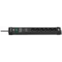 Brennenstuhl Premium-Line Extensão com 6 tomadas, 3 m, preta, com interruptor e proteção contra sobretensões