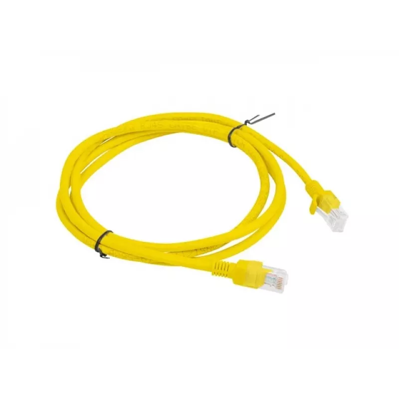 PATCHCORD Cat.5E UTP 1,5 m amarelo FLUKE PASSED LANBERG pack de 10