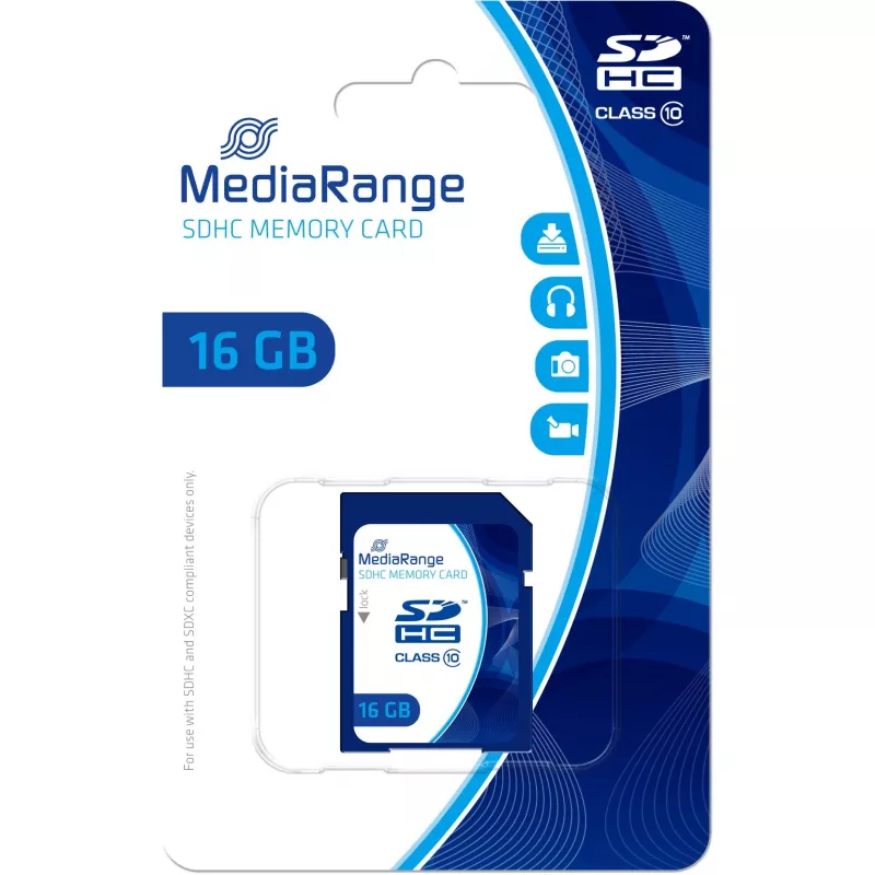 Cartão de memória MediaRange 16GB SDHC Class 10 MR963