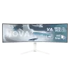 Monitor curvo Arozzi Nova 49 polegadas (124,5 cm) Dual QHD 5120×1440 LED VA, 32:9, 4 ms, hub USB, altifalantes, branco