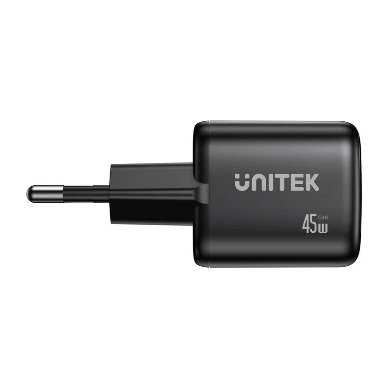 Carregador de parede Unitek 2x GaN 45W — 2× USB‑C PD 3.0 e carregamento rápido QC